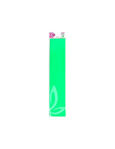 CI | Papel crespon liderpapel 50 cm x 2,5 m 34g/m2 verde fluorescente