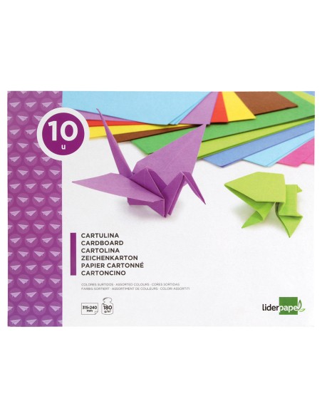 CI | Bloc trabajos manuales cartulina 240x315mm 10 hojas colores surtidos