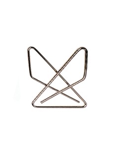 CI | Clips pajarita niquelados -caja de 12 unidades