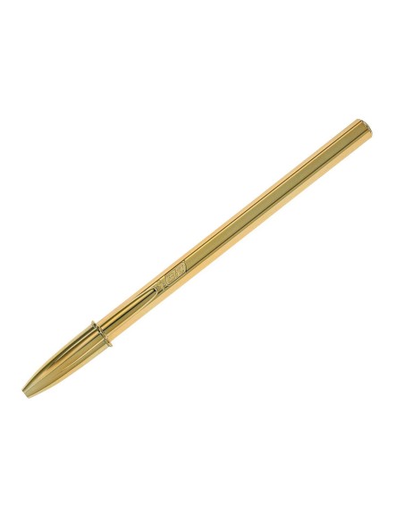 CI | Boligrafo bic cristal celebration oro tinta azul unidad