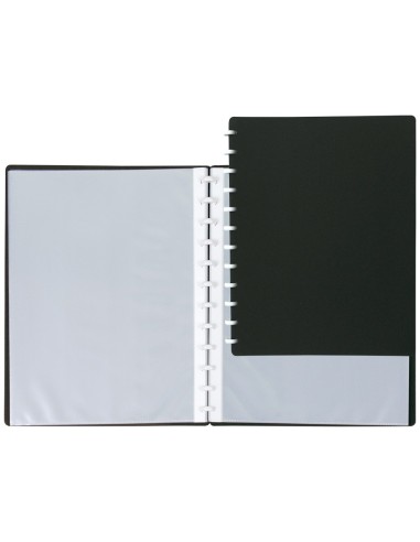 CI | Carpeta liderpapel din a4 con 20 fundas intercambiables color negro
