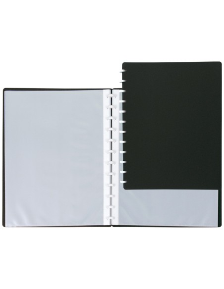 CI | Carpeta liderpapel din a4 con 20 fundas intercambiables color negro