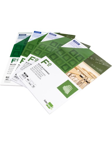 CI | Bloc examenes liderpapel horizontal folio 40 hojas 60g/m2