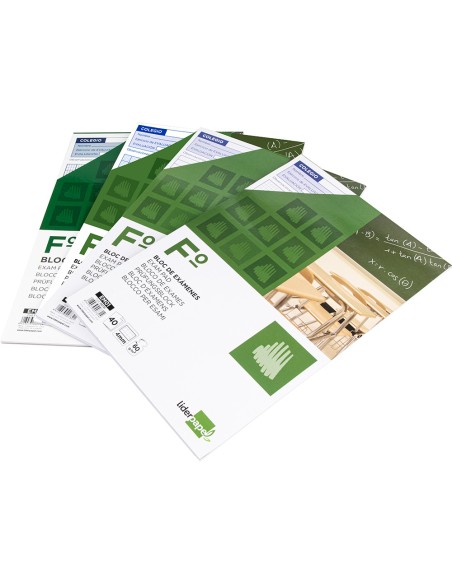 CI | Bloc examenes liderpapel horizontal folio 40 hojas 60g/m2