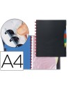 CI | Carpeta liderpapel din a4 con 20 fundas y 4 separadores fundas intercambiables