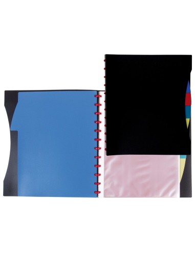 CI | Carpeta liderpapel din a4 con 20 fundas y 4 separadores fundas intercambiables