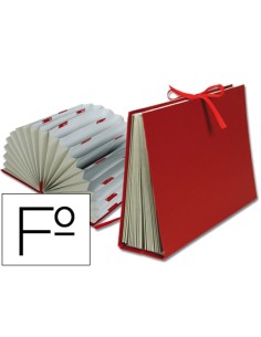 CI | Carpeta fuelle liderpapel folio carton forrado burdeos
