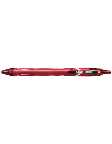 CI | Boligrafo bic gelocity quick dry retractil tinta gel rojo punta de 0,7 mm
