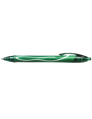 CI | Boligrafo bic gelocity quick dry retractil tinta gel verde punta de 0,7 mm