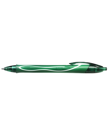 CI | Boligrafo bic gelocity quick dry retractil tinta gel verde punta de 0,7 mm