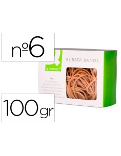 CI | Gomillas elasticas q-connect 100 gr numero 6 60 x 2 mm