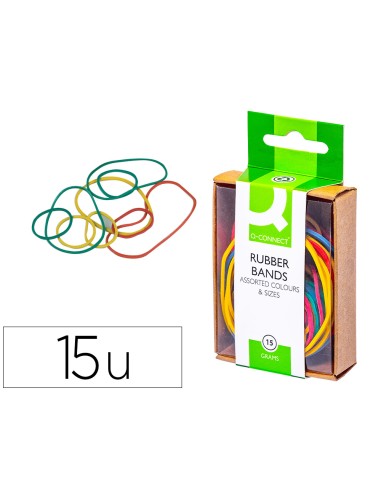 CI | Gomillas elasticas colores q-connect -caja de 15 gr