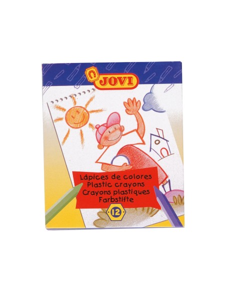 CI | Lapices cera jovi hexagonal caja de 12 colores