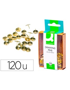 CI | Chinchetas q-connect doradas -caja de 120 unidades