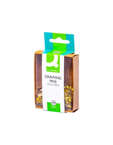 CI | Chinchetas q-connect doradas -caja de 120 unidades