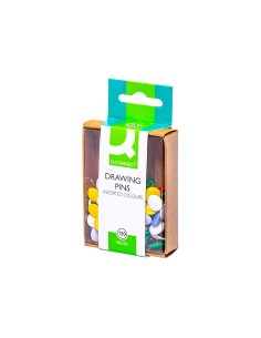 CI | Chinchetas q-connect colores surtidos -caja de 120... 2