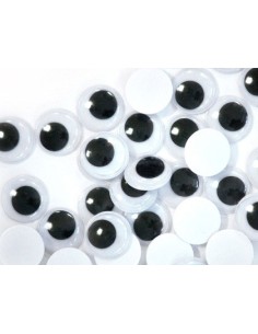 CI | Ojos moviles autoadhesivos 15 mm color negro bolsa...