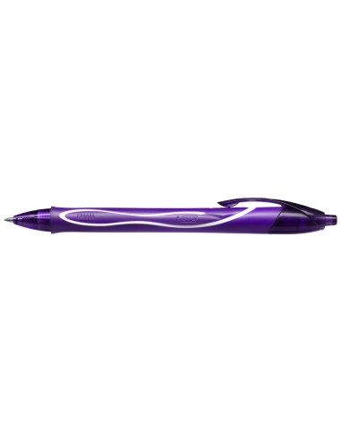 CI | Boligrafo bic gelocity quick dry retractil tinta gel purpura punta de 0,7 mm