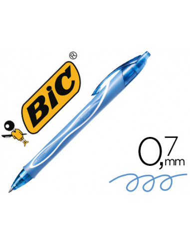CI | Boligrafo bic gelocity quick dry retractil tinta gel turquesa punta de 0,7 mm