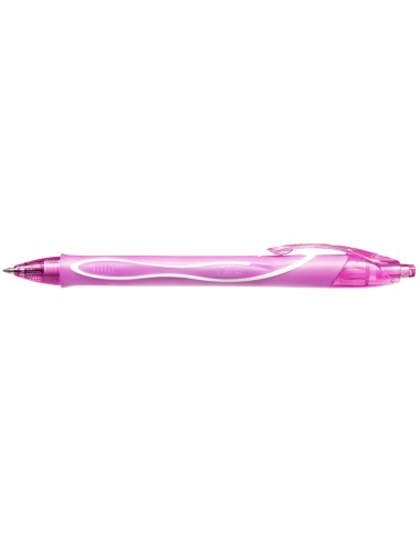 CI | Boligrafo bic gelocity quick dry retractil tinta gel rosa punta de 0,7 mm