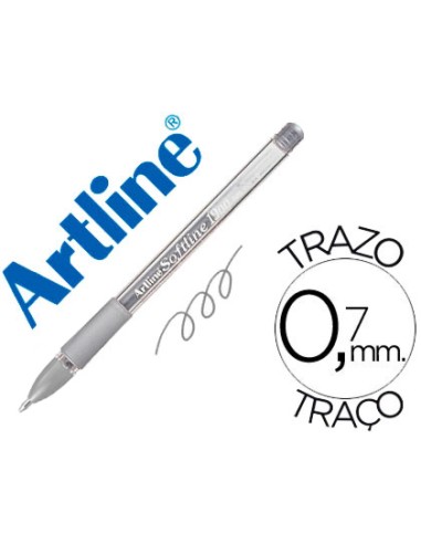 CI | Boligrafo artline 1900 softline tinta aceite metalico plata