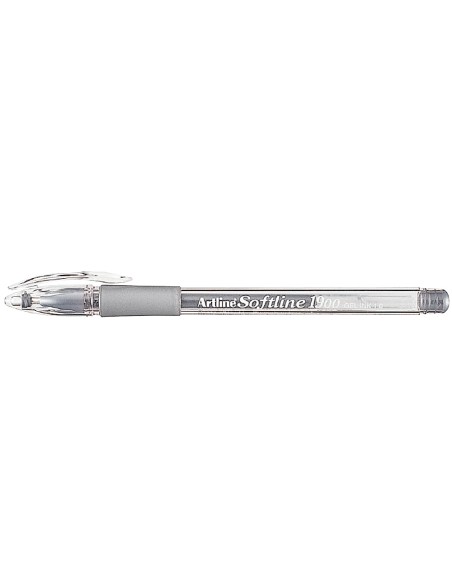 CI | Boligrafo artline 1900 softline tinta aceite metalico plata