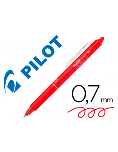 CI | Boligrafo pilot frixion clicker borrable 0,7 mm color rojo