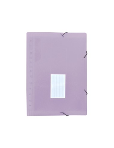 CI | Carpeta liderpapel clasificador fuelle polipropileno din a4 lavanda opaco 13 departamentos