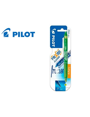 CI | Boligrafo pilot frixion clicker borrable 0,7 mm color verde claro en blister