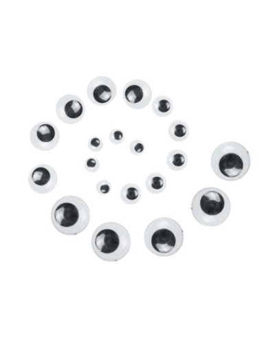 CI | Ojos redondos adhesivos 8-10-15-20 mm blister de 75 unidades surtidas