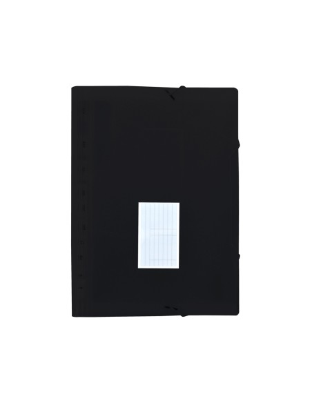 CI | Carpeta liderpapel clasificador fuelle polipropileno din a4 negro opaco 13 departamentos