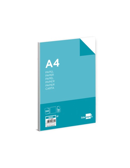CI | Papel liderpapel a4 80g/m2 paquete de 100 blanco