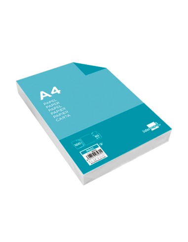 CI | Papel liderpapel a4 80g/m2 paquete de 100 blanco