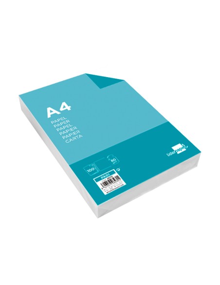 CI | Papel liderpapel a4 80g/m2 paquete de 100 blanco
