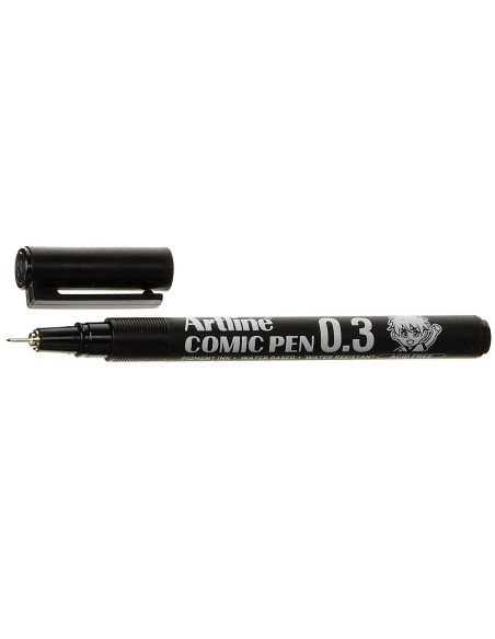CI | Rotulador artline calibrado micrometrico negro comic pen ek-283 punta poliacetal 0,3 mm resistente al agua