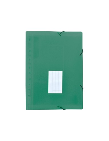 CI | Carpeta liderpapel clasificador fuelle polipropileno din a4 verede opaco 13 departamentos