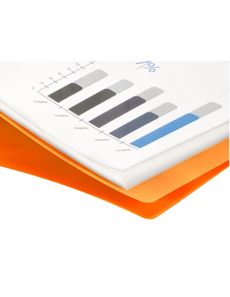 CI | Carpeta liderpapel escaparate 47481 10 fundas polipropileno traslucida din a4 naranja frosty