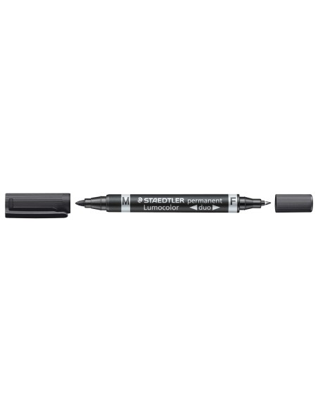 CI | Rotulador staedtler lumocolor permanente duo 348 negro punta f 0,6 mm punta m 1,5 mm