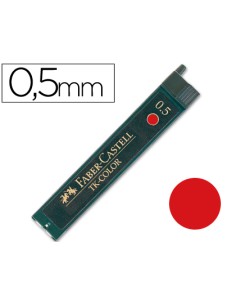 CI | Minas faber de colores 9085 0,5 mm roja -estuche de...