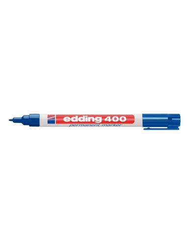 CI | Rotulador edding marcador permanente 400 azul punta redonda 1 mm recargable