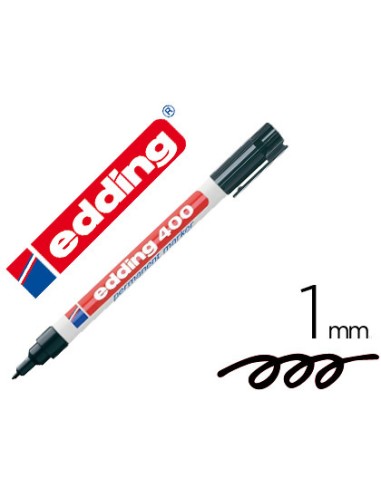 CI | Rotulador edding marcador permanente 400 negro punta redonda 1 mm
