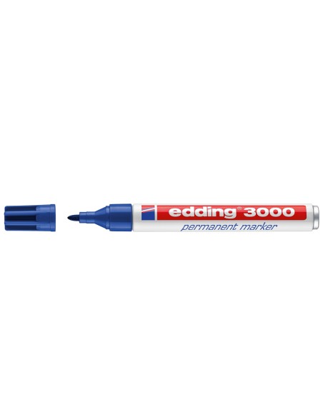 CI | Rotulador edding marcador permanente 3000 azul -punta redonda 1,5-3 mm recargable