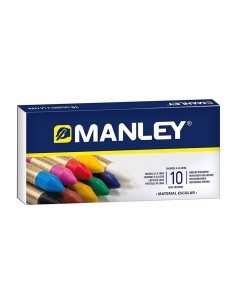 CI | Lapices cera manley -caja de 10 colores ref.110 2