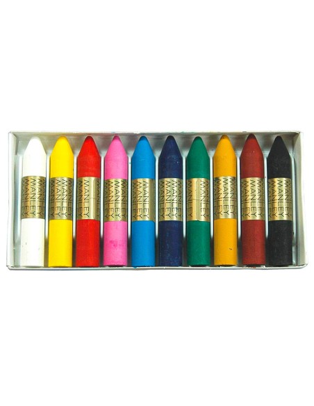 CI | Lapices cera manley -caja de 10 colores ref.110
