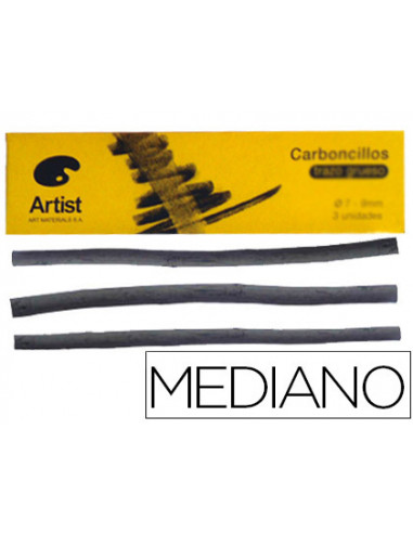 CI | Carboncillo artist medianos 5-6 mm caja de 6 barras