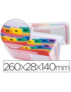 CI | Carpeta liderpapel clasificador fuelle 43804 polipropileno para letras y cheques spectrafile 13 dpto