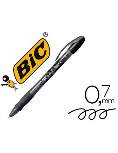 CI | Boligrafo bic gelocity illusion borrable negro punta de 0,7 mm