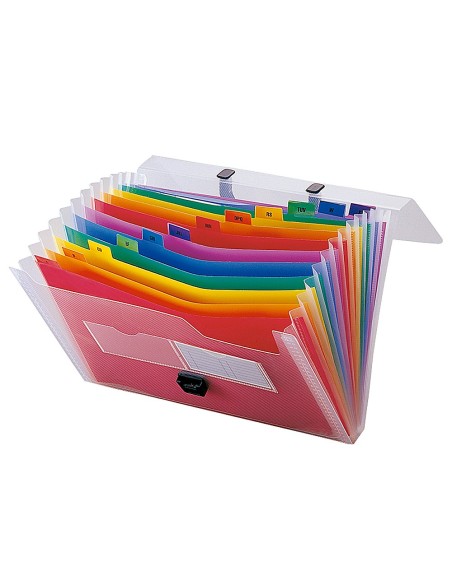 CI | Carpeta liderpapel clasificador fuelle 45134 polipropileno a4 transparente spectrafile 13 departamentos