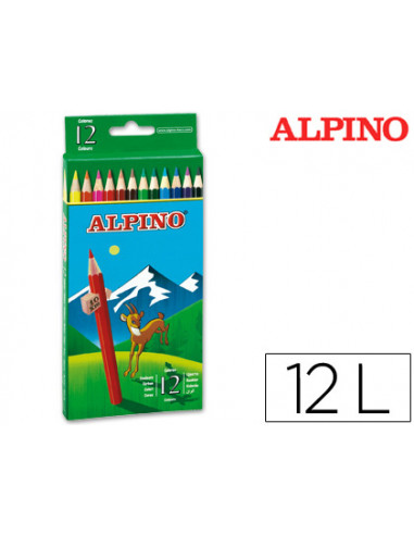 CI | Lapices de colores alpino 654 c/ de 12 colores largos