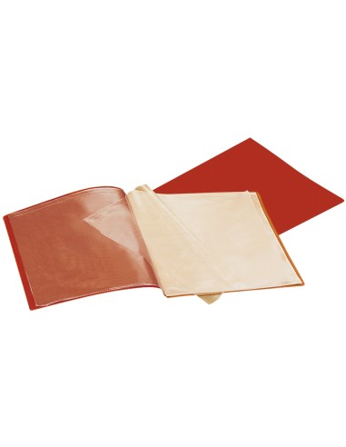 CI | Carpeta liderpapel escaparate 37900 10 fundas polipropileno din a4 roja